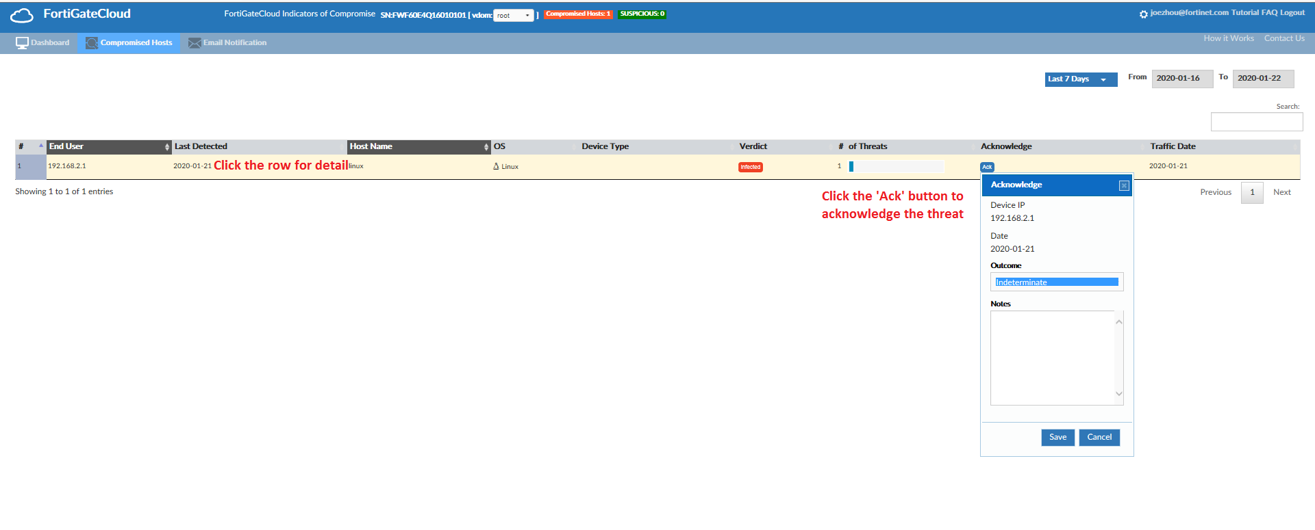 FortiGate Cloud Indicators of Compromise